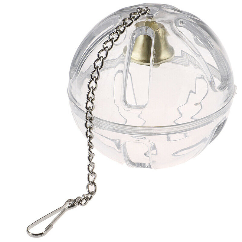 Parrots Ball Feeder Hanging Cage Feeding Birds Bell Foraging Chain For Treat,CH