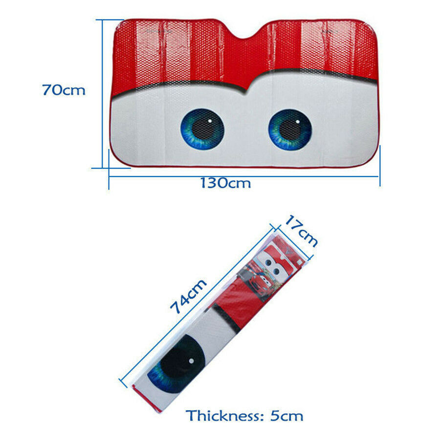 Cartoon Aluminium Foil Car Windshield Sun Visor Sunshade Big Eye Sunscreen Cover
