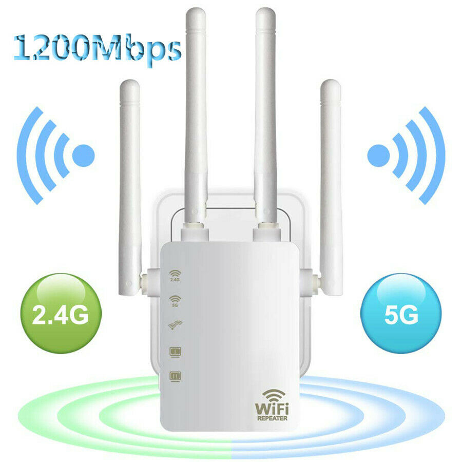 1200Mbps Wireless Router Signal Booster Amplifier 2.4GHz 5GHz Wi-Fi Dual Band