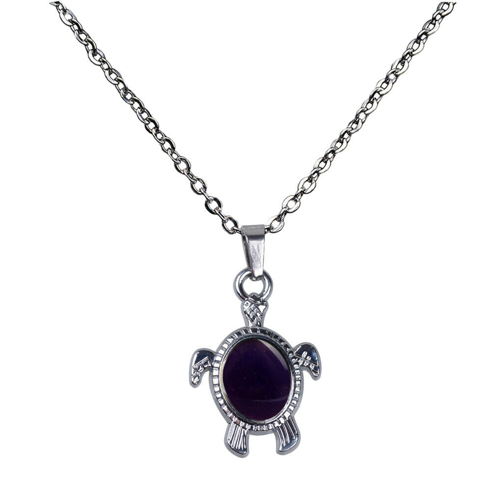 Cute Tortoise Animal Pendant Color Change Mood Feeling Charms Chain Necklace