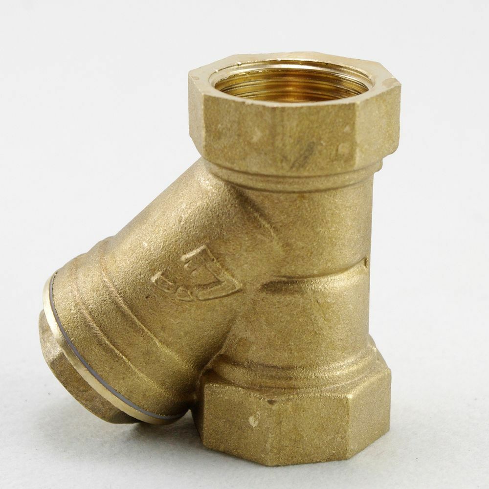 1" Female BSPP Brass Type Y Strainer With Plug Valve Connector Fitting