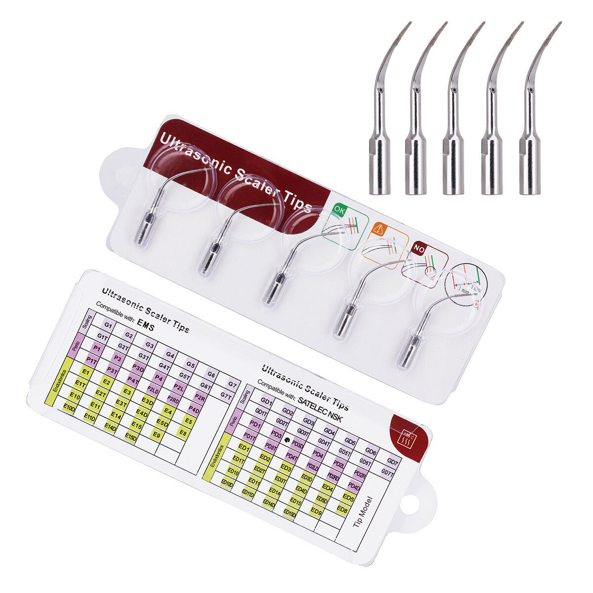 10 X Diamond Dental Perio Tips PD3D Fit DTE Satelec Ultrasonic Scaler Handpiece