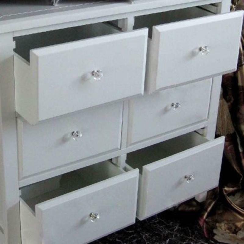Crystal Glass Diamond Shape Door Knobs Cupboard Drawer Cabinet Kitchen Handles