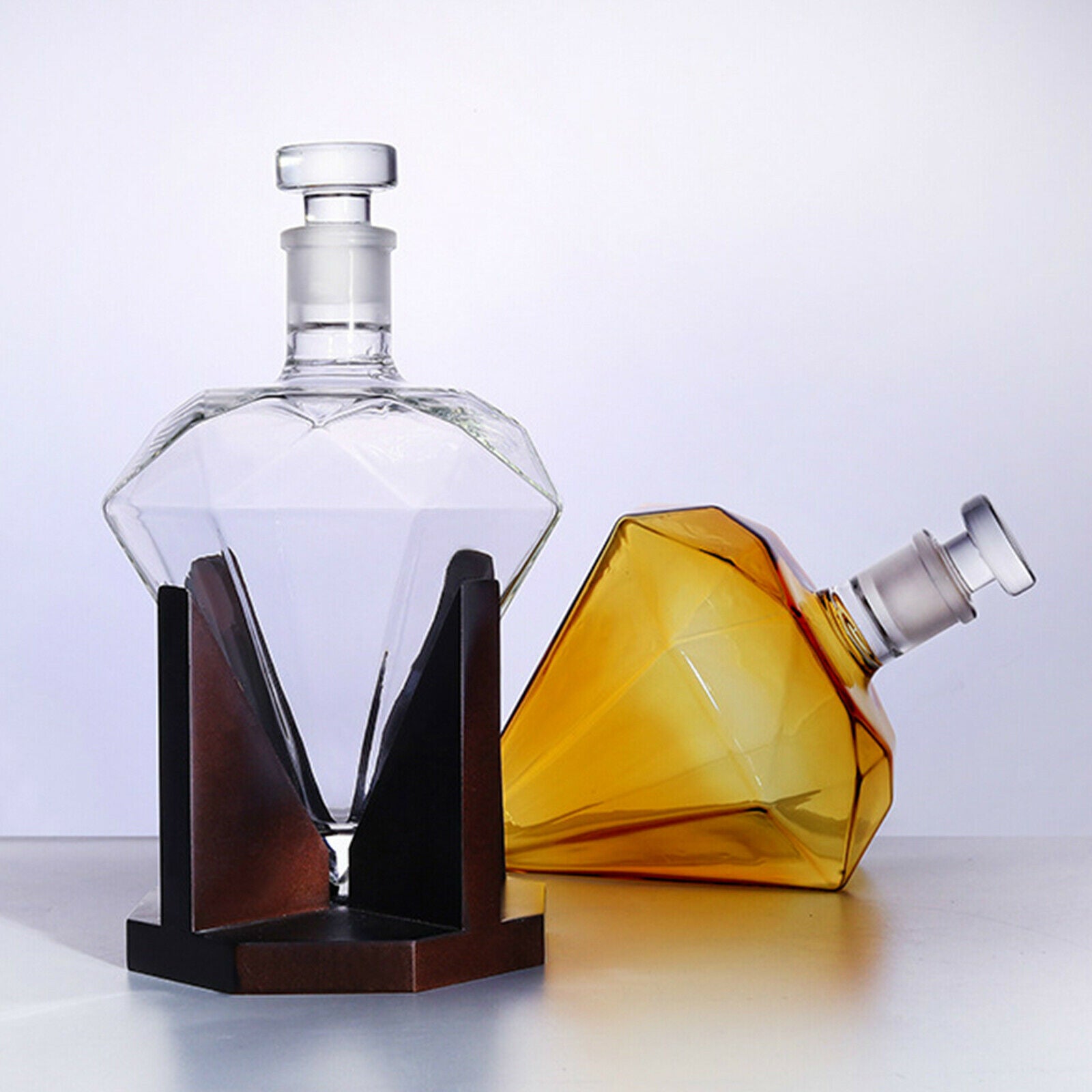 Wine Decanter Hand Blown  Free Crystal Wine Pourer Bottle (750ml) - Red Wine