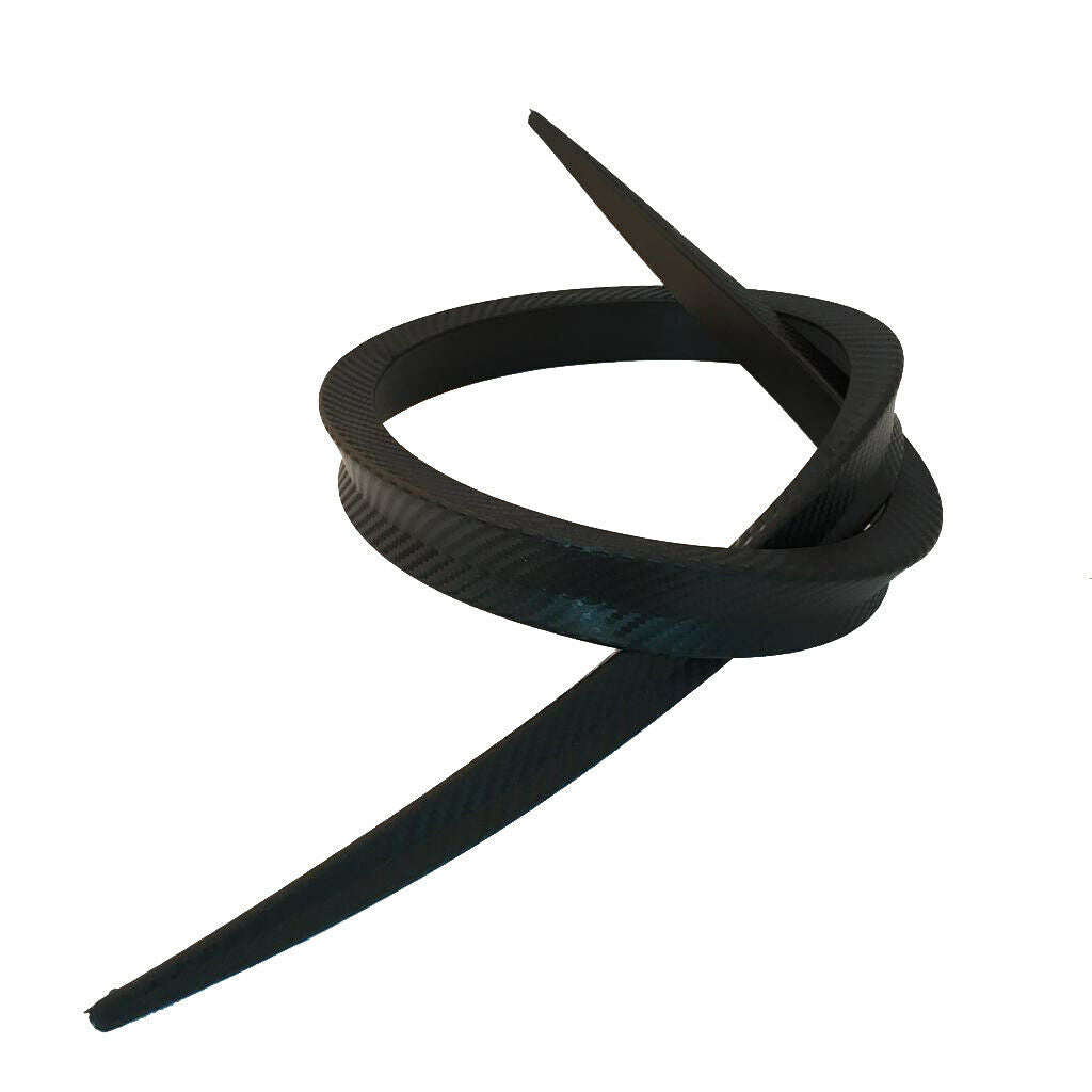 2x Car Fender Arch Wheel Eyebrow Trim Protector Strips Carbon Fiber Black