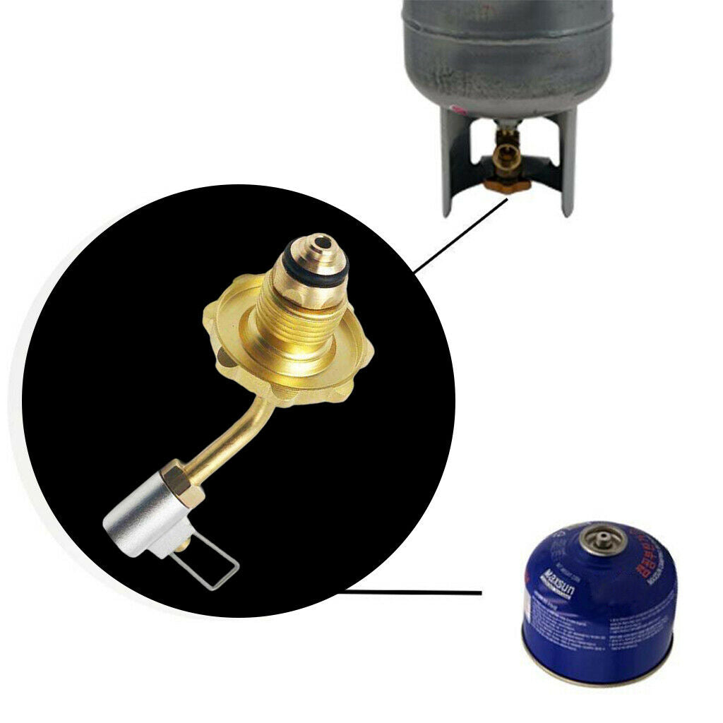 Lightweight Metal Propane Tank Adapter Gas Tank Inflatable Valve for Stove