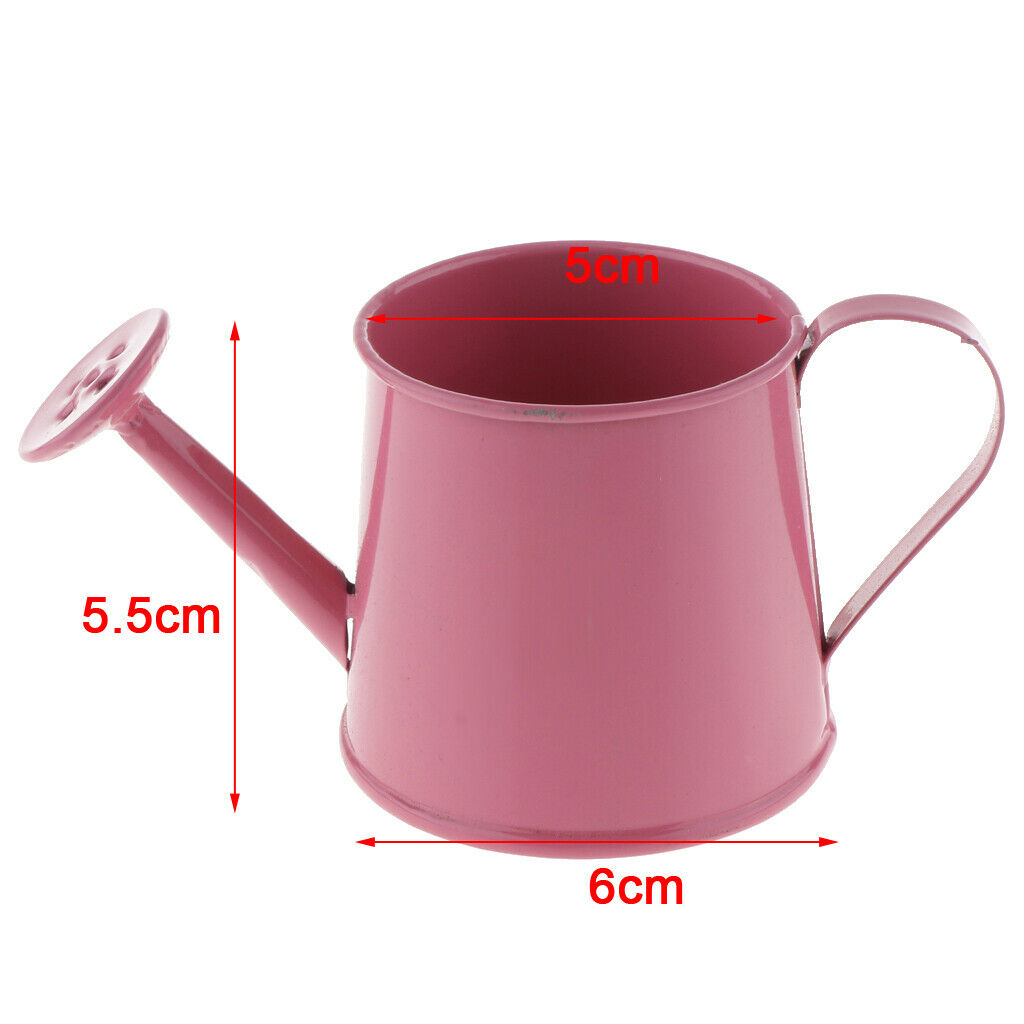 5Pcs Pastoral Style Iron Metal Flower Pot Ornaments Watering Barrel Flowerpot