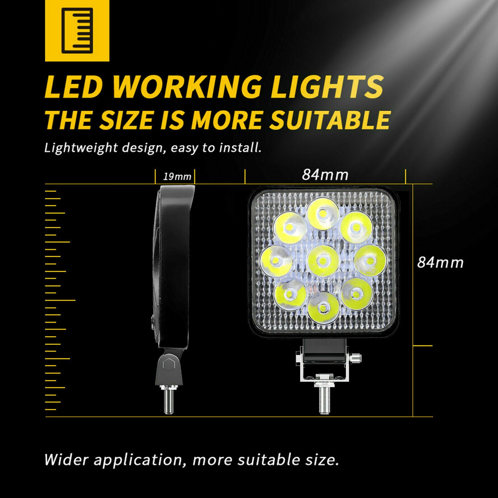 2x 3inch LED Work Light Bar Spot Pods Fog Lamp Offroad Driving Truck SUV ATV 4WD