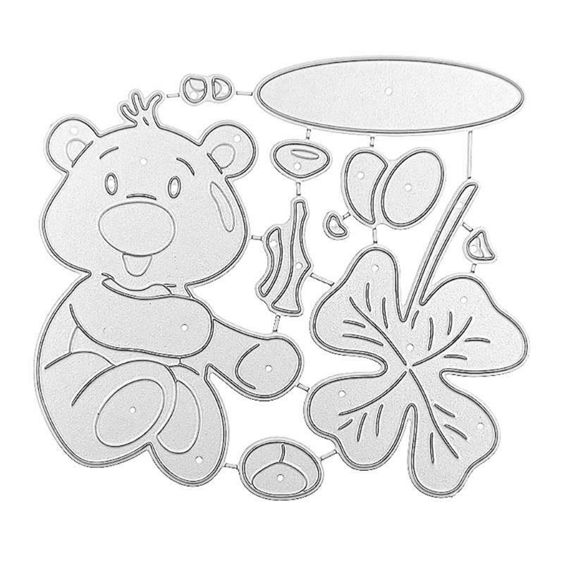 Bear Metal Cutting Dies Stencil Scrapbooking DIY Album Stamp Paper Card Mold Emb
