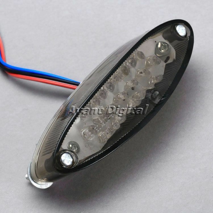 12V Motorcycle Bike Tail Light ATV 28 LED  Brake Stop License  Plate Light Smoke