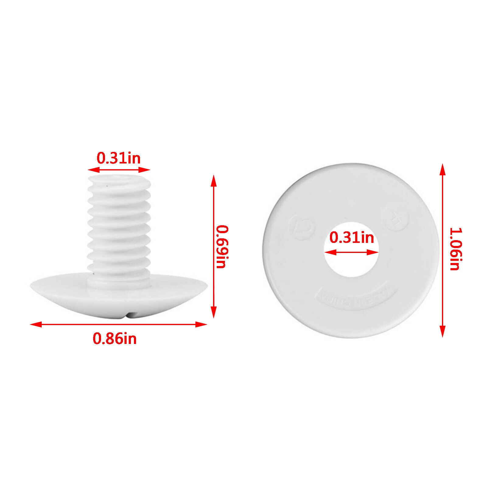 6 Pack Plastic Wheel Screws Kit C-55 for Polaris 180 Pool Cleaner Accessory