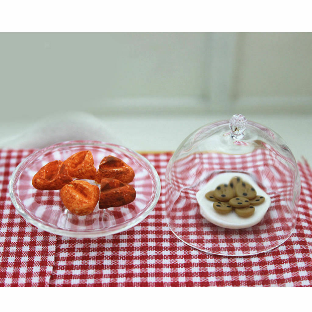 Prettyia   1 / 12   Cake   Plate   Tray   with   Dome   Transparent   Cake