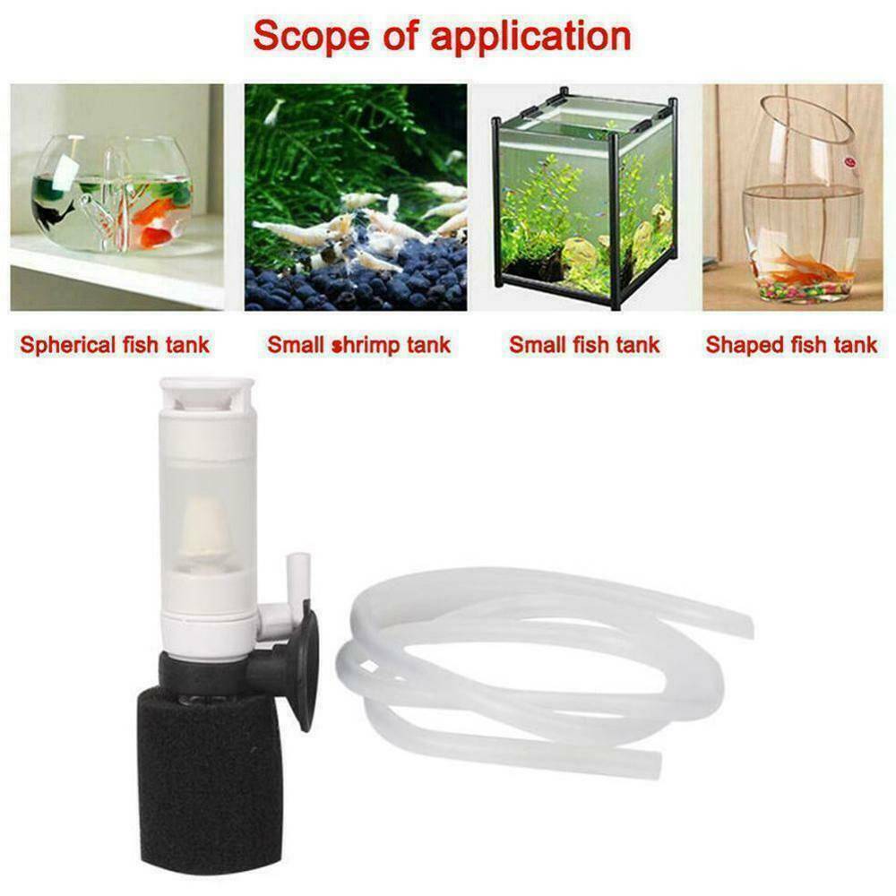 1x Mini Aquarium Biochemical Sponge Filter Fish Shrimp Tank Air Pump Filter Tool