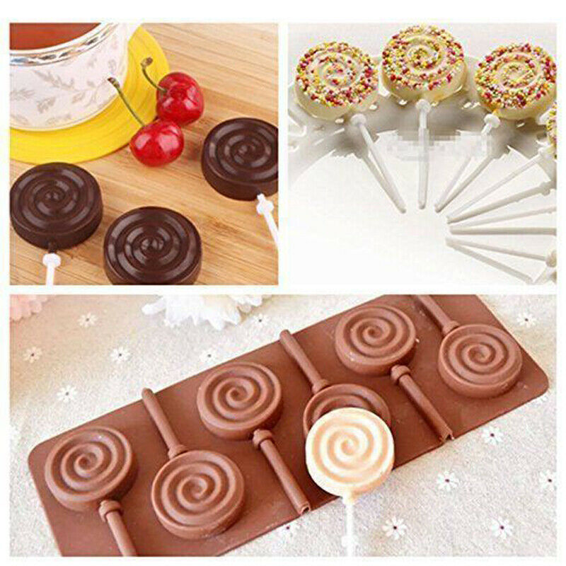 Reusable Silicone Round Lollipop Mold Can Make Starry Lollipops Chocolate Decor