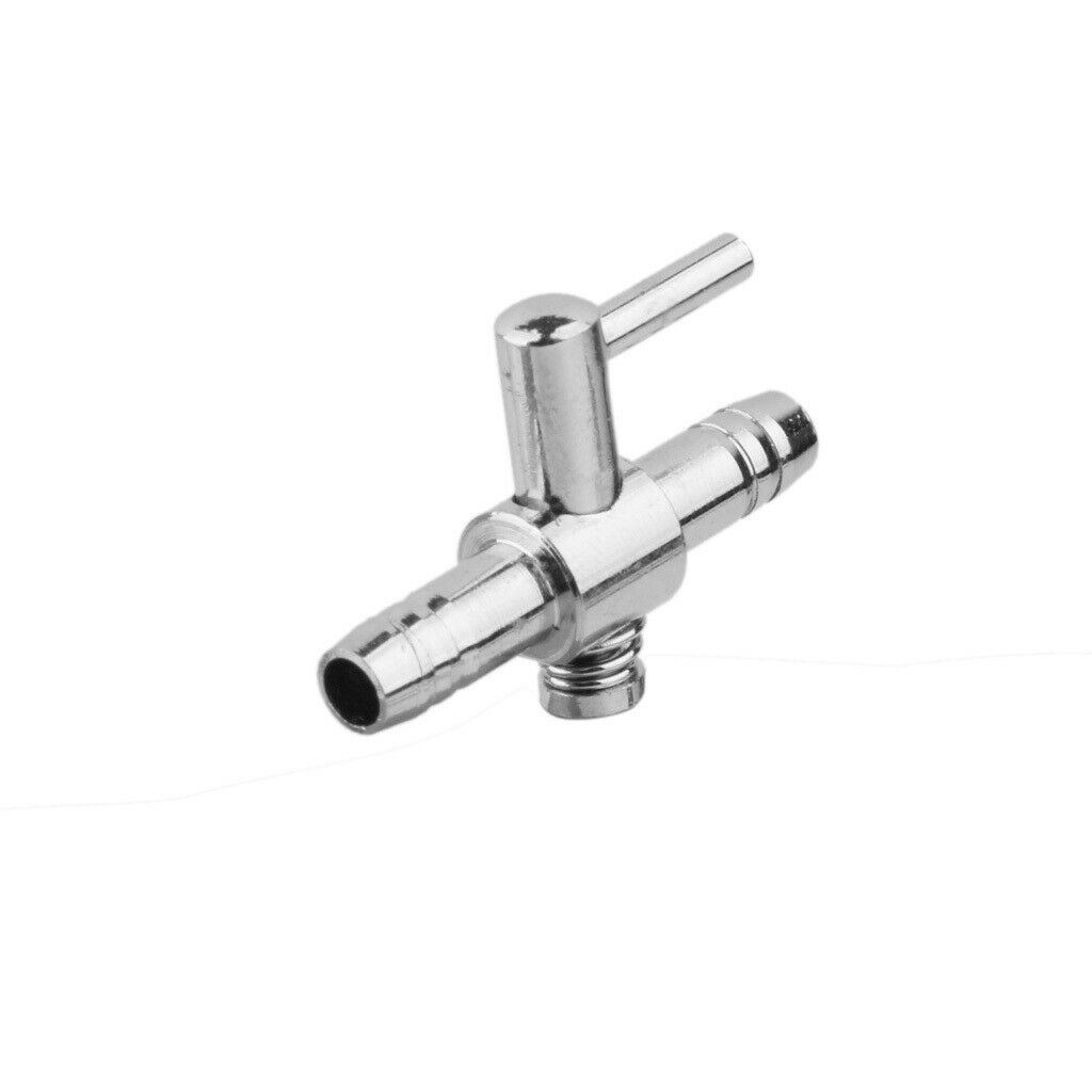 Aquarium Tank Air Pump Flow Tube Pipe 1-Way Stainless Steel Control Valve