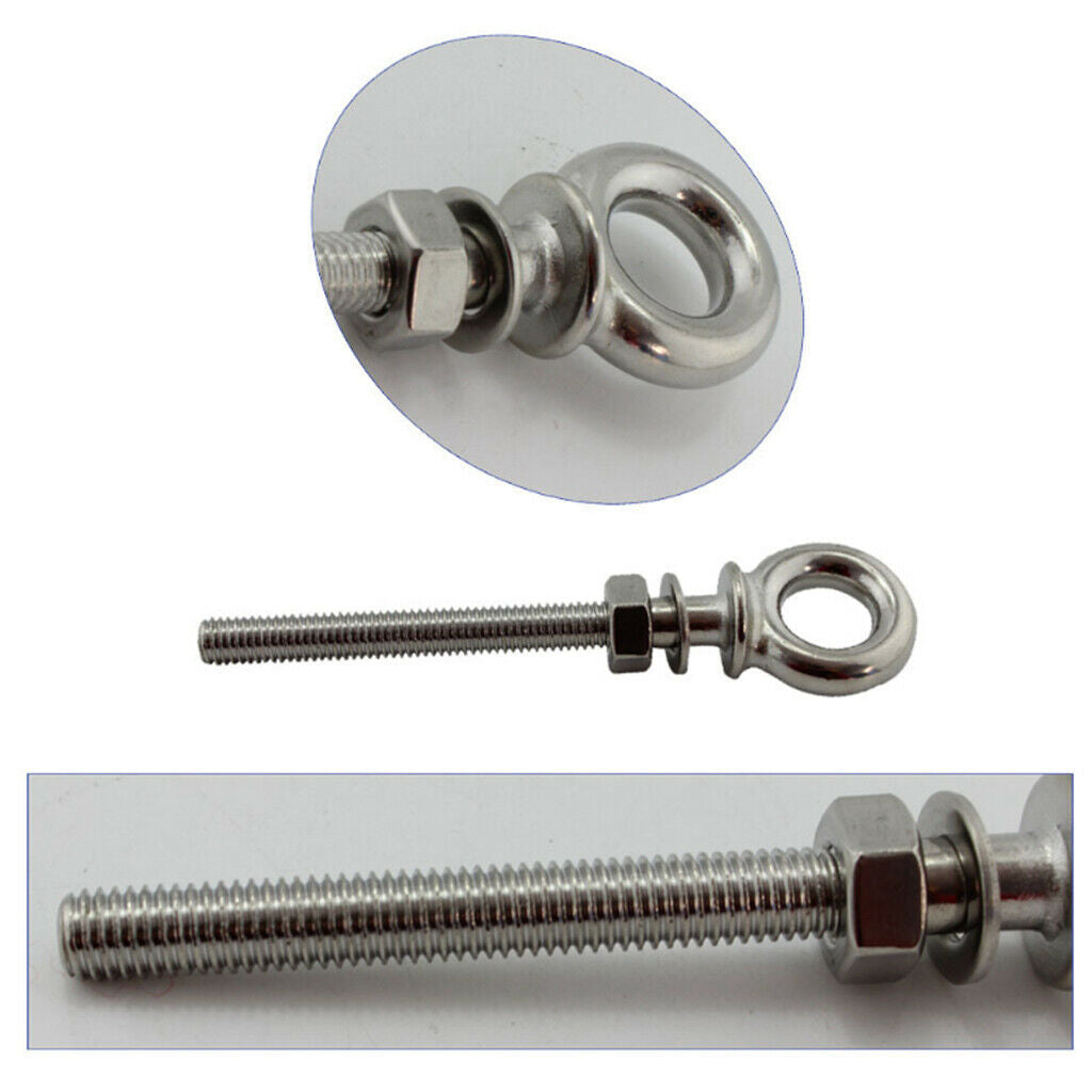 Marine Grade 316 Stainless Steel Lifting Eye Bolt M10*100 Ring Screw Bolt