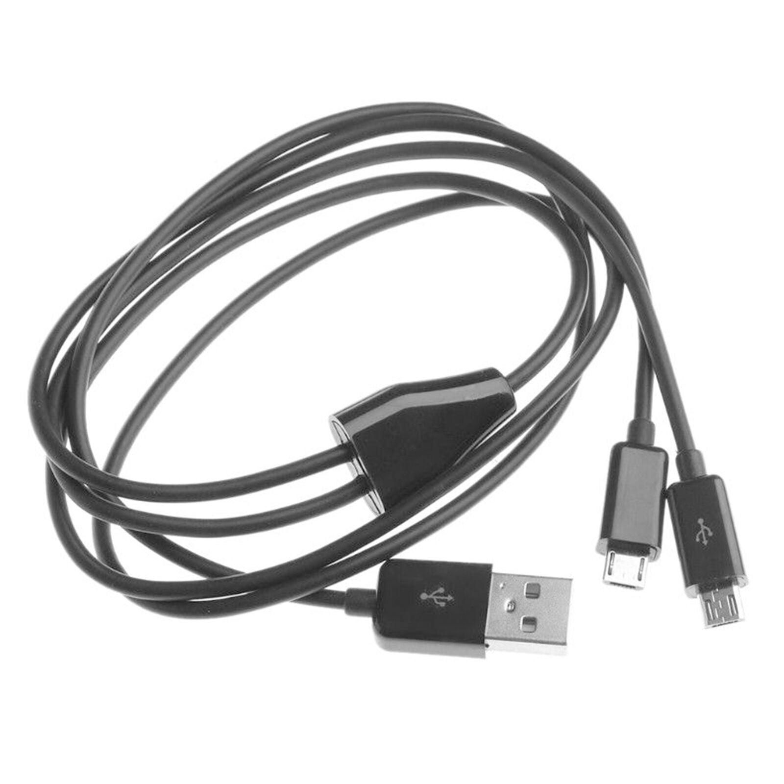 2.0 USB Type A Male To Dual Micro USB Male Splitter Y Charging Data Cable New