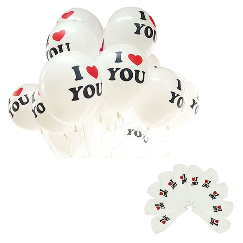 10X Romantic Home Party Decor I Love You White Latex Balloon Wedding Decor.l8