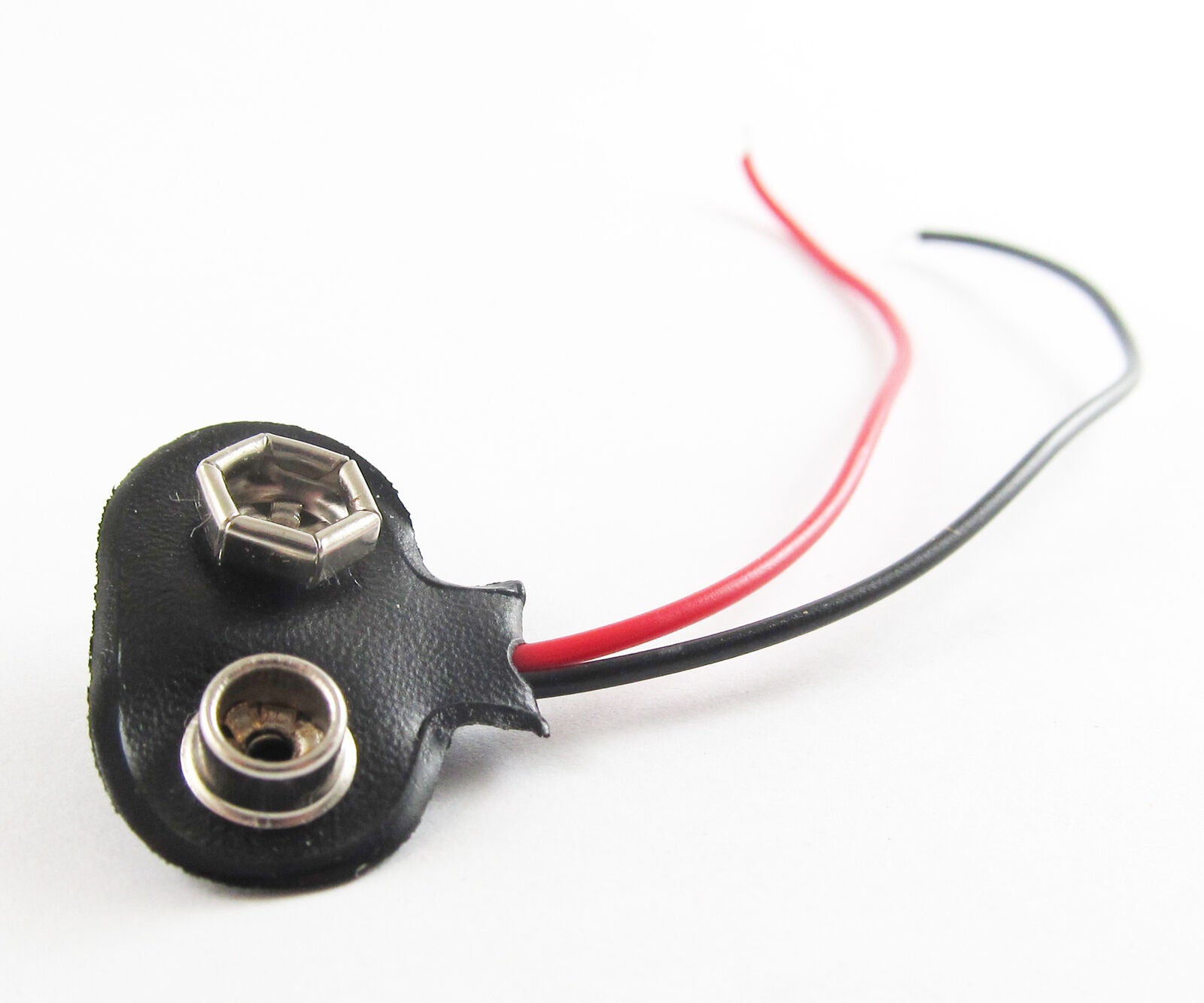 100pcs New 9V Volt Battery Clip T-type Snap-on Connector W/12cm Cable Leads