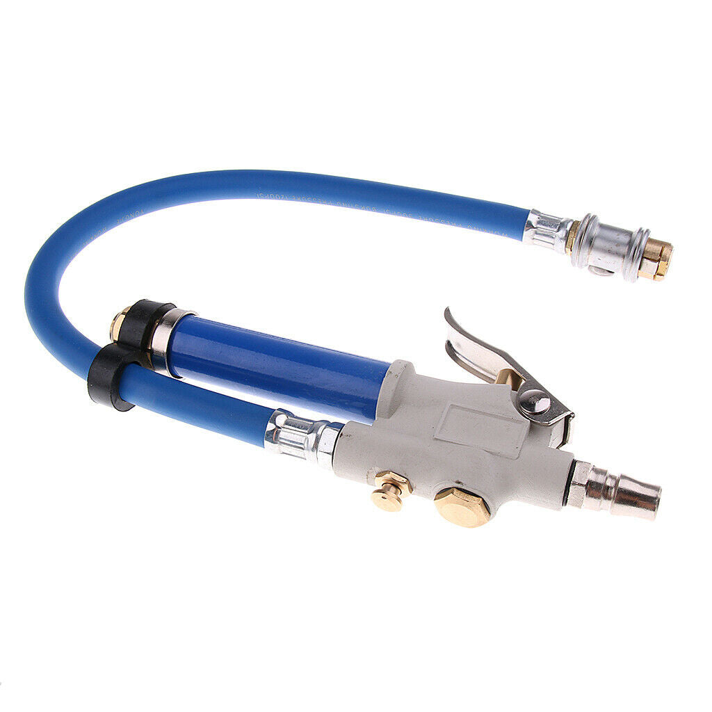 Car Air Tire Pressure Filler Fill Inflator Gauge Chuck Compressor Hose Tool