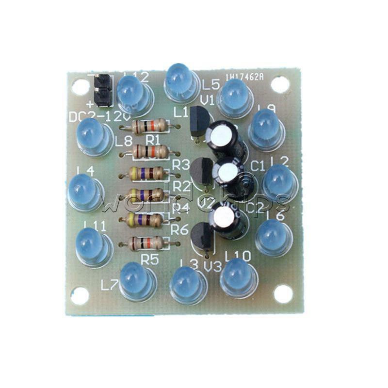 Blue  DIY Kit Circular Lamp Suite 12PCS LED Electronic Production Fun DIY