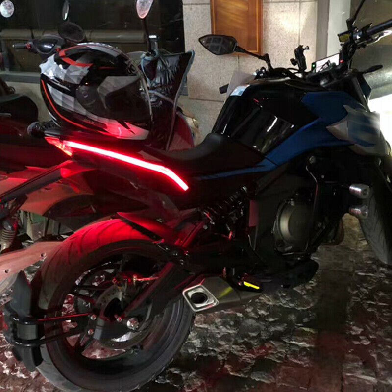 Motorcycle Scooter Start LED Flexible Light Strip Flow Turn Signal Running Lamp