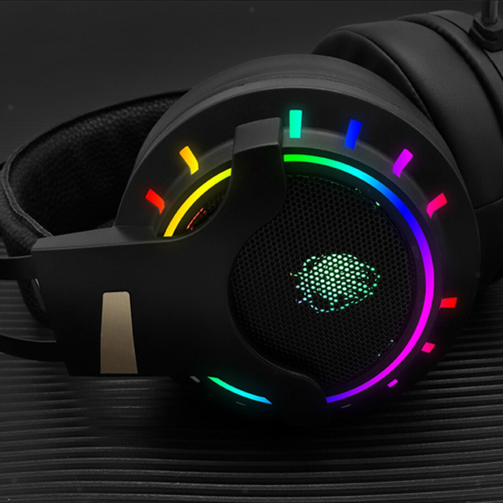 7.1 Channel Gaming Headset Headphone RGB Light Backlit Headphone Cool