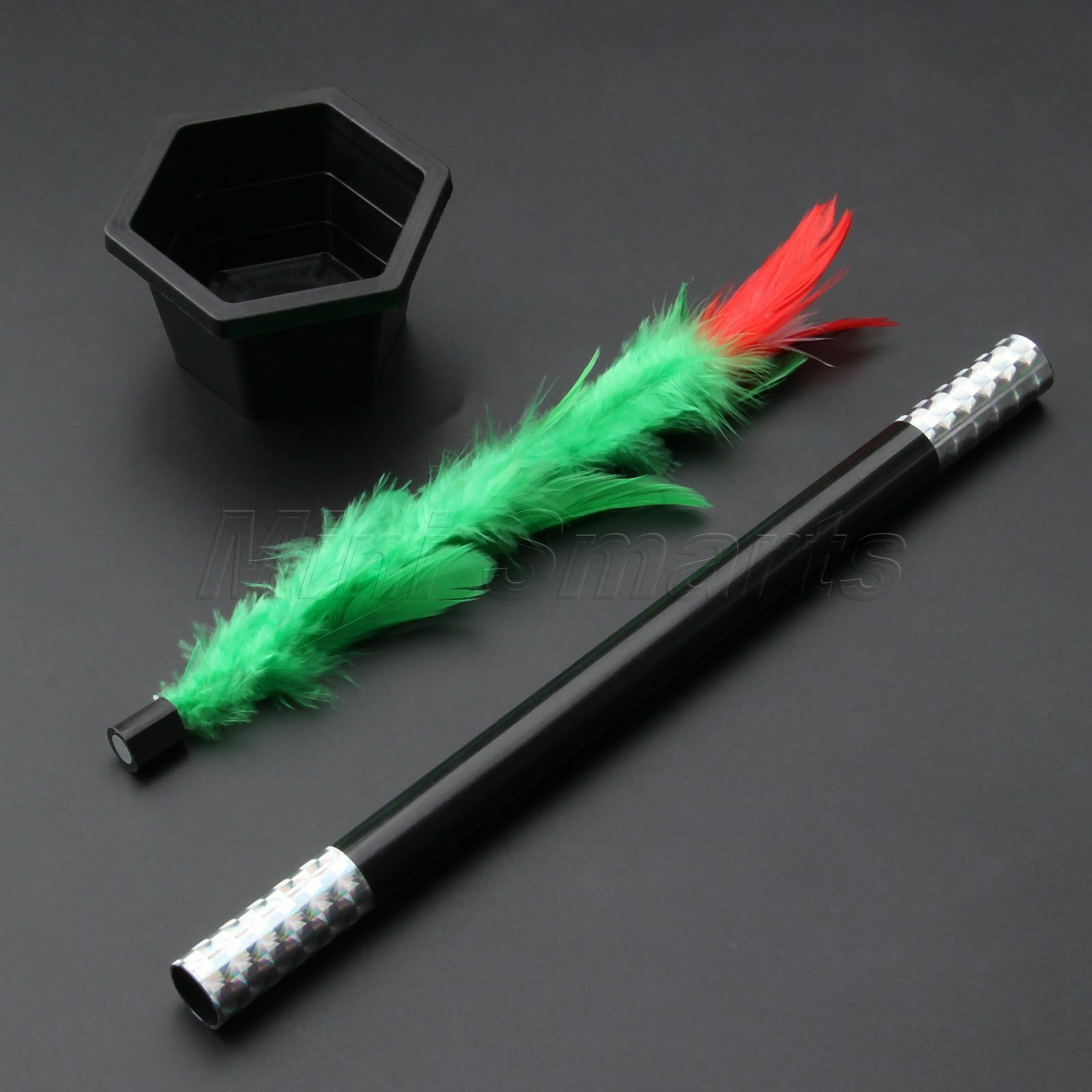 Plastic& Feather Magic Wand To Flower Stick Magic Trick Kid Child Show Prop Toys