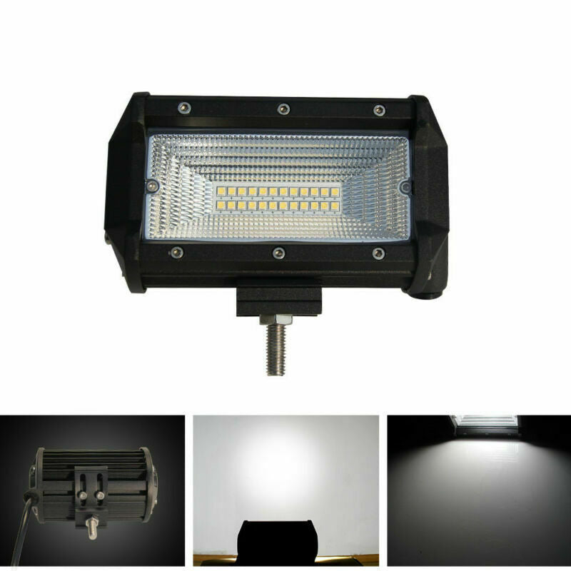 2x 5inch 168W Flood LED Car Off Road Work Light Bar Fog Driving DRL Lamp 12V 24V