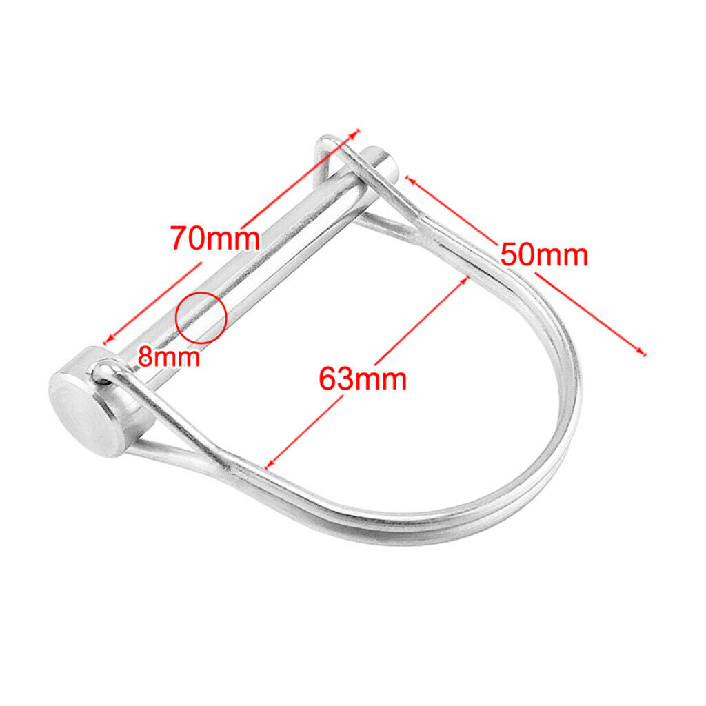 8x70mm 316 Stainless Steel Round Arch Locking Lock Pin For Marine Trailers