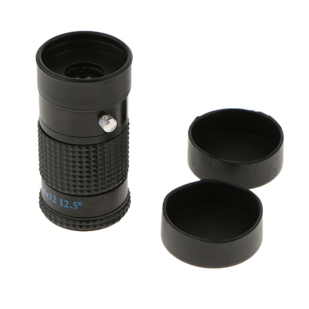 Mini 4x12 Extra Short Focus Optics Zoom Telescope Monocular Typoscope Black