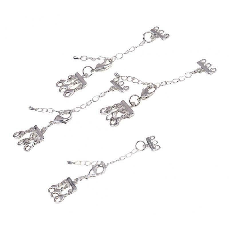 5cm 6 Ring Chain Jewelry Beads Necklace Pendant DIY Craft Making platinum