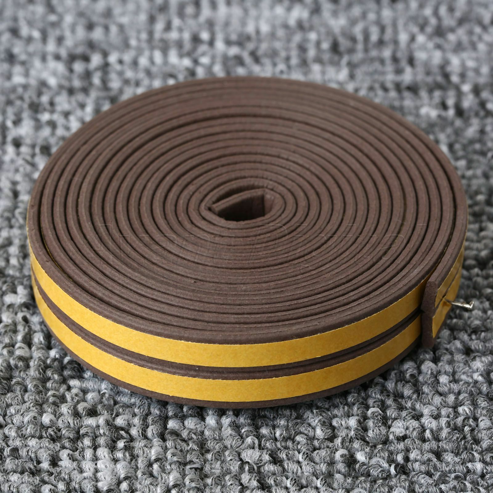 5M I-type Car Window Door Foam Draught Self Adhesive Excluder Rubber Seal Strip