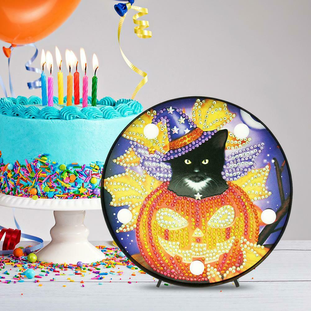 LED Lamp DIY Diamond Painting Special-shaped Partial Drills Halloween Decor @