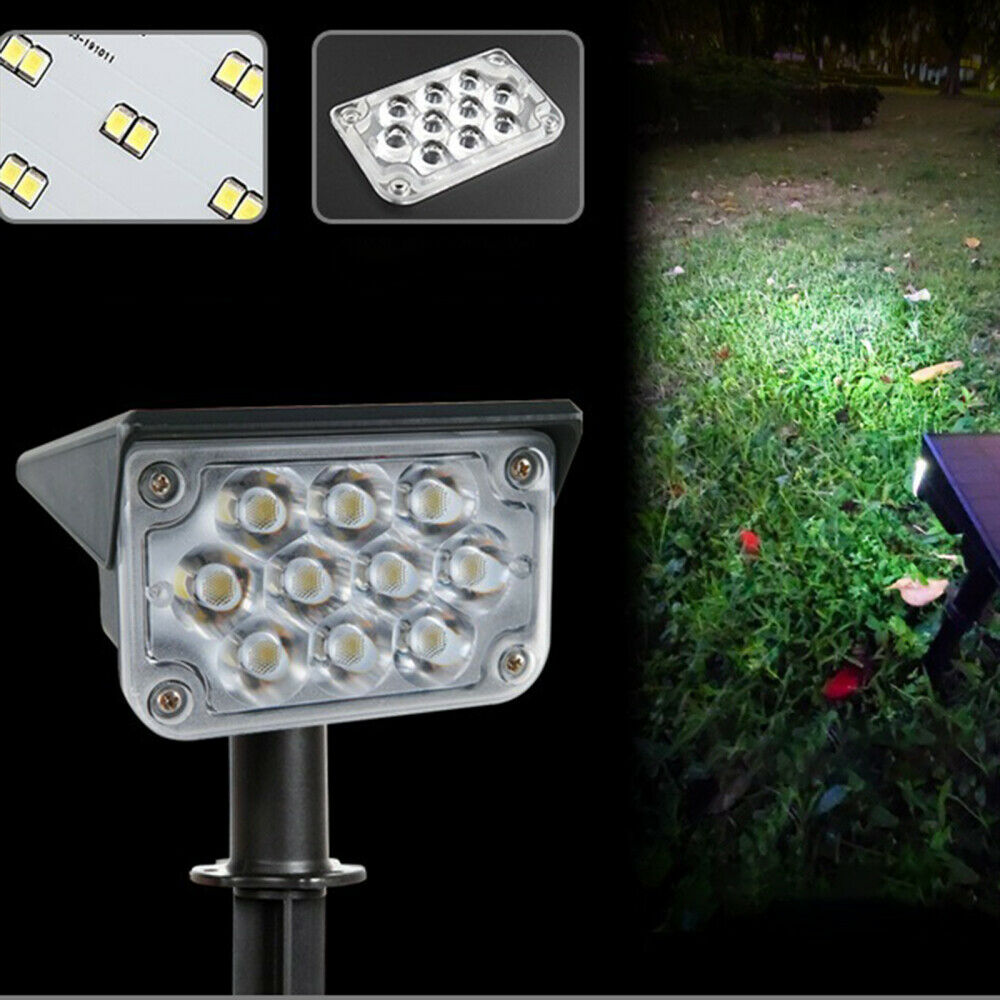 Solar Powered 20-LED Light Outdoor Garden Landscape Flood Lamp Waterproof