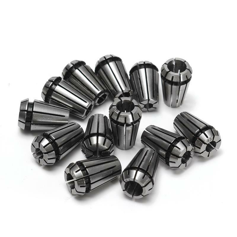 13Pcs ER11 Spring Collet Set+1-7mm Machine Accessories Milling Lathe Workholding