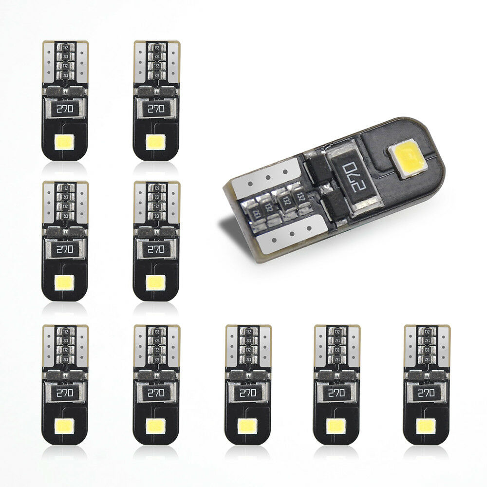 10 X 6000K Canbus 2825 T10 168 194 W5W Dome License Side Marker LED Light Bulb /
