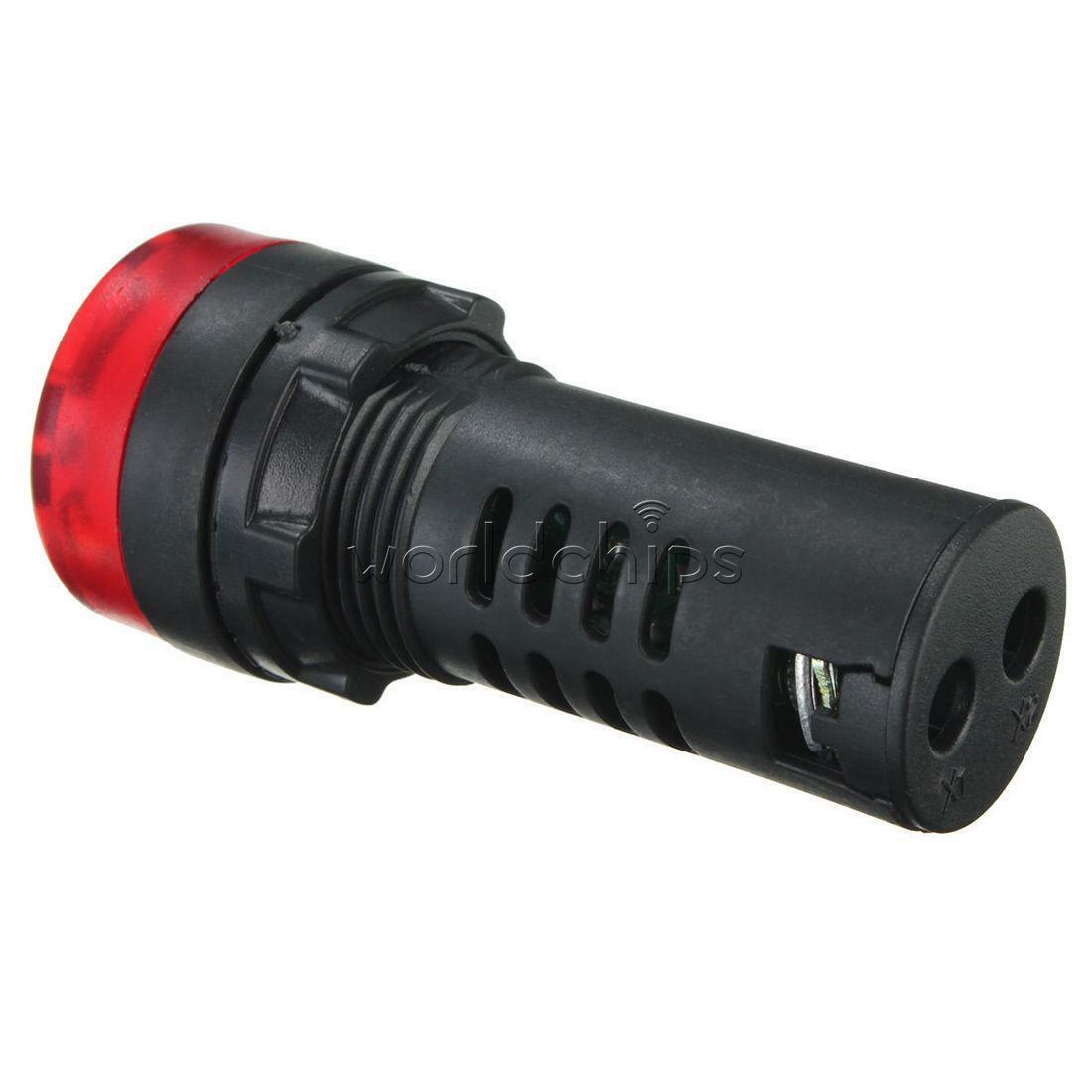 2PCS 24V Red LED Active Buzzer Accident Signal Indicator Lamp AD16-22SM New
