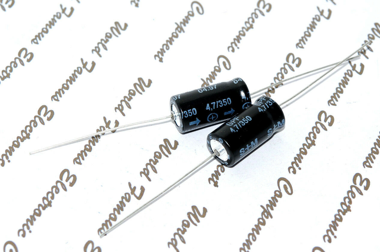 2pcs - SIEMENS (EPCOS) 4.7uF (4.7µF 4,7µF) 350V Axial Capacitor-B43588-C4475-T