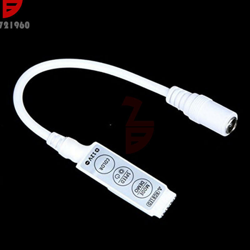 3 Key 12V Dimmer Control Mini LED Controller for RGB 5050 3528 LED Light Strip