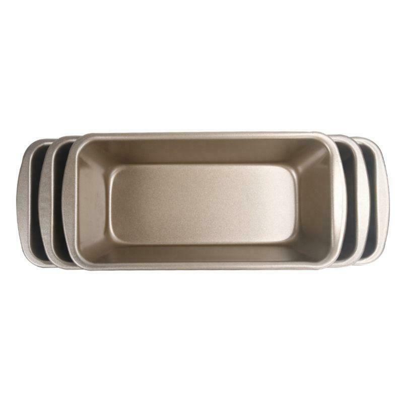3pcs/set Rectangle Loaf Pan Toast Bread Cake Mold Carbon Steel Pastry Mould DIY