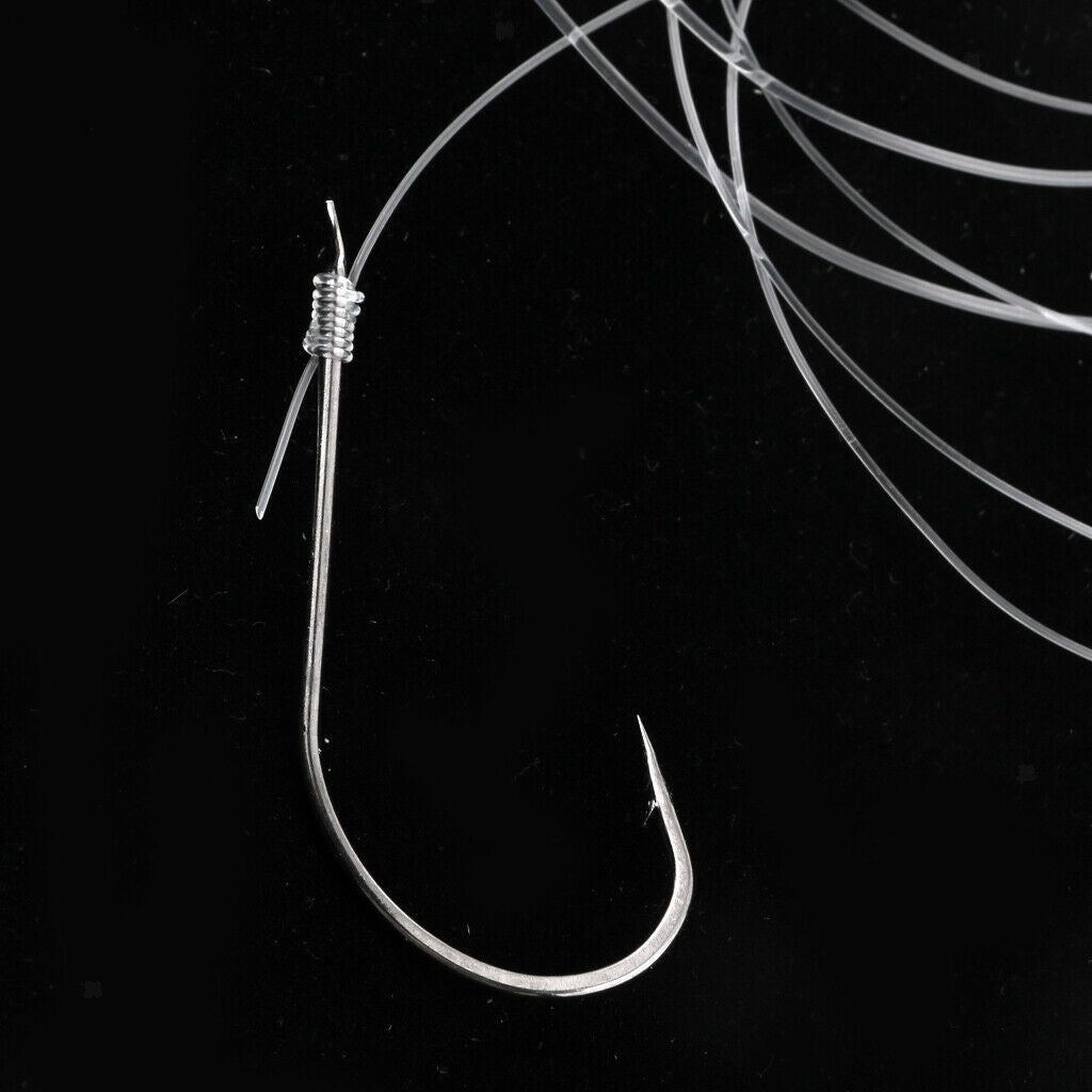 Fishing Wire Leader with 2pcs Hooks Swivels Snaps Beads Sea Fishing Tackle