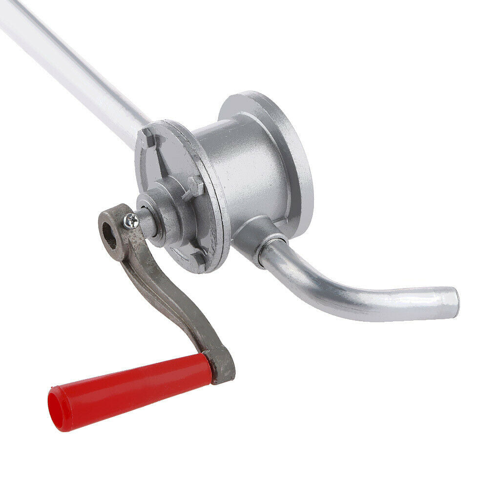 Manual Hand Crank Rotary Pump Oil Fuel Transfer Suctin Drum Barrel New