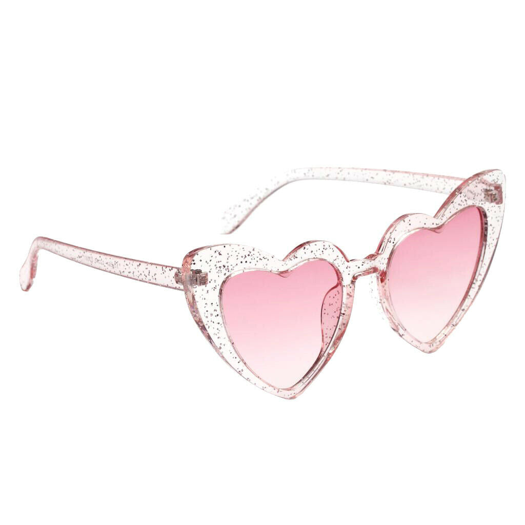 2x UV400 Heart Shaped Sunglasses Goggle Cat Eye Mod Style Retro Glasses