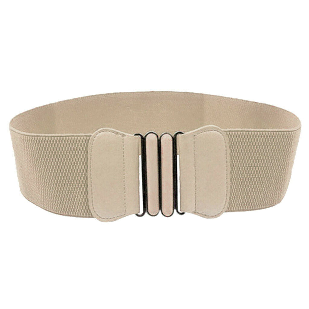 5x Women's Wide Dress Belt Retro Style Stretch Waistband Cincher Cummerband
