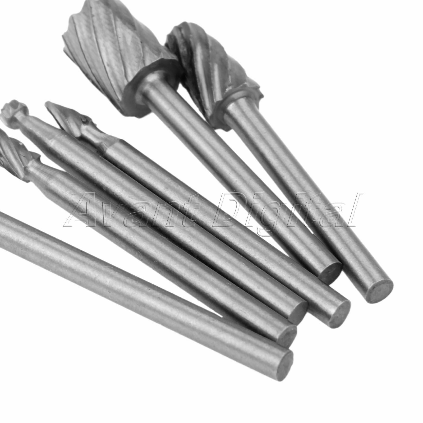 3MM Shank Routing Router Bits Cutters Burr Milling Engraving Rotary Tool 6pcs