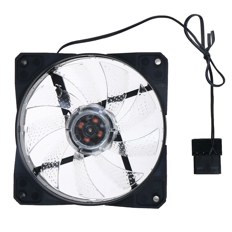 1Pc 12cm PC computer Ultra Silent LED cooling fan radiator 12VDC 3P IDE 4.l8