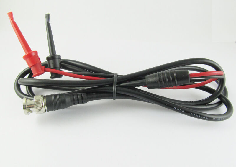 5sets 1.5M BNC Male Plug to Dual High Quality Nylon Copper Hook Clip Test Cable