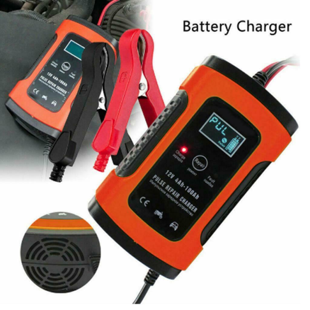 1 Pack Automatic Battery Chargers Pulse Repair Chargers With LCD Display