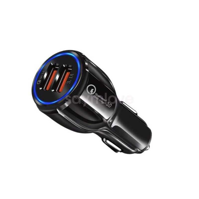 3pcs 12V 24V QC3.0 Quick USB Car Charger USB 3.1A Power Adapter For Smartphones